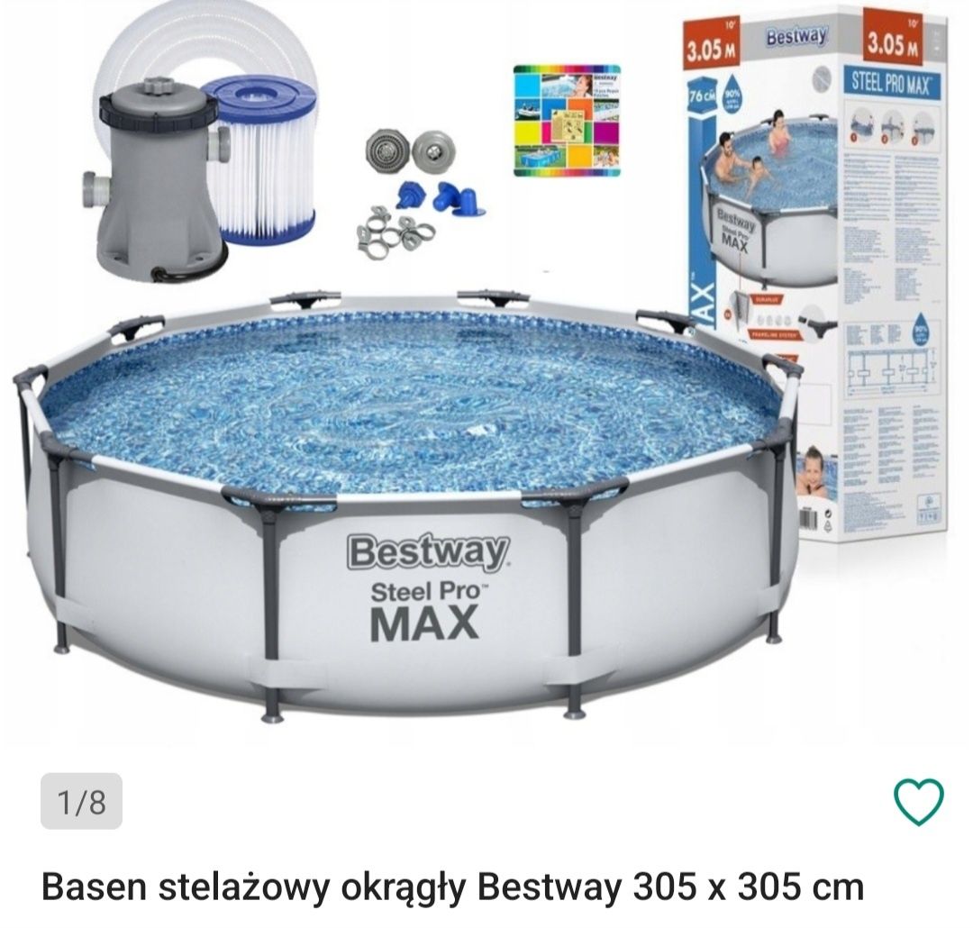 Nowy Basen Bestway 305 zestaw , plus pokrywa