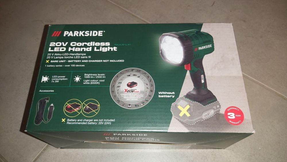 Parkside akumulatorowa lampa ręczna  led PHLA 20 Li a1