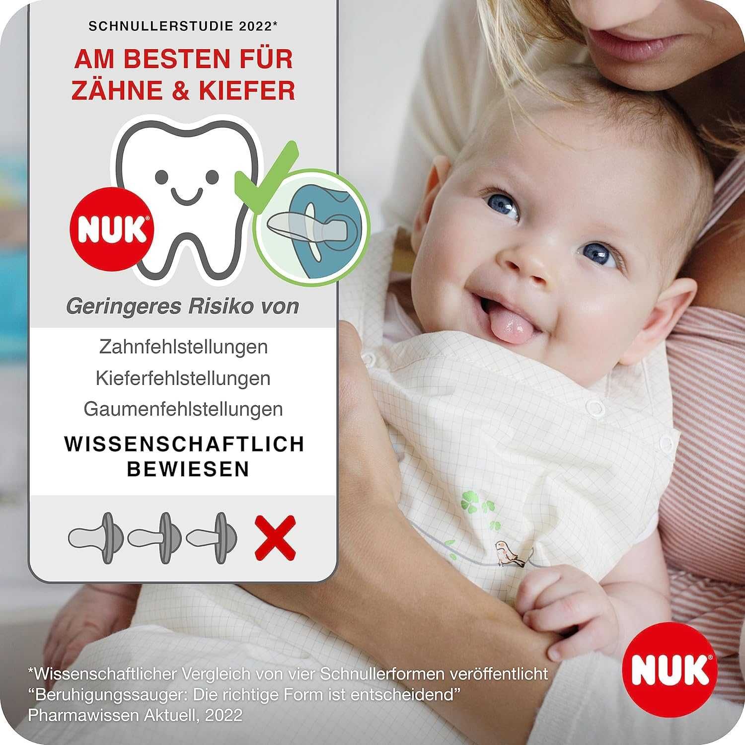 NUK Signature Day & Night smoczek dla niemowląt, 0-6 miesięcy 4szt