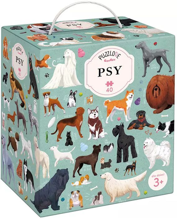 Puzzlove CzuCzu 40 elementów. Psy. Bright Junior Media