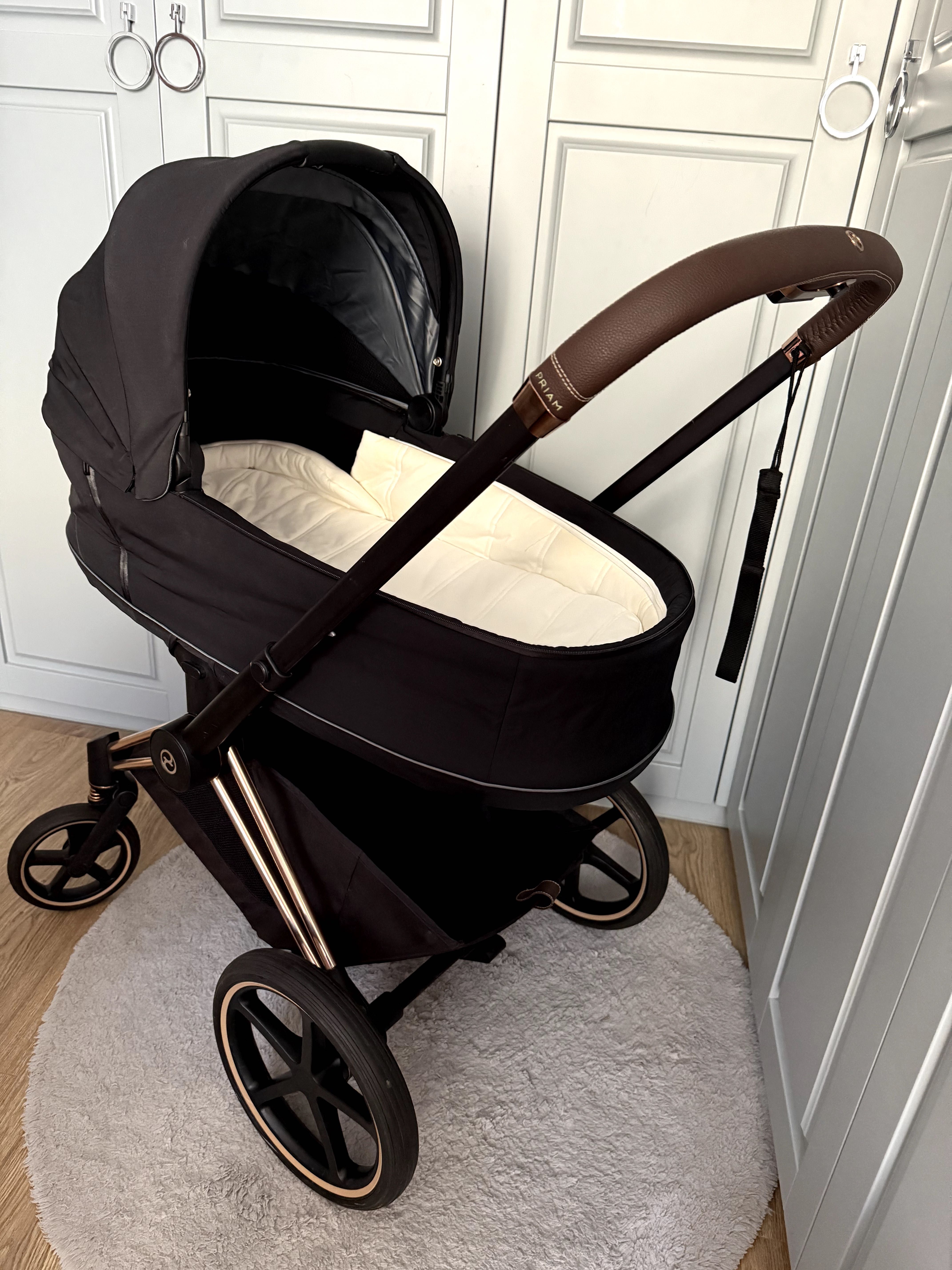 Wózek Cybex Priam Gold Rose – gondola + spacerówka + folia