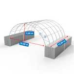 Zadaszenie kontenerowe 10x12m Całoroczna ochrona PVC 750g/m2