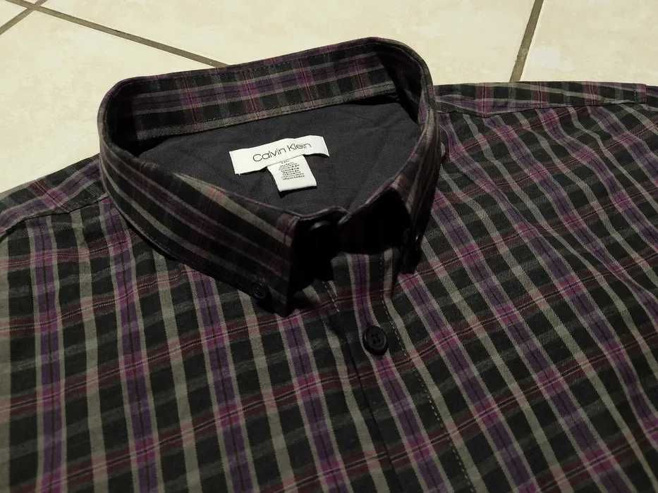 CALVIN KLEIN USA - NOWA! z LOGO Markowa Koszula Męska rozmiar L