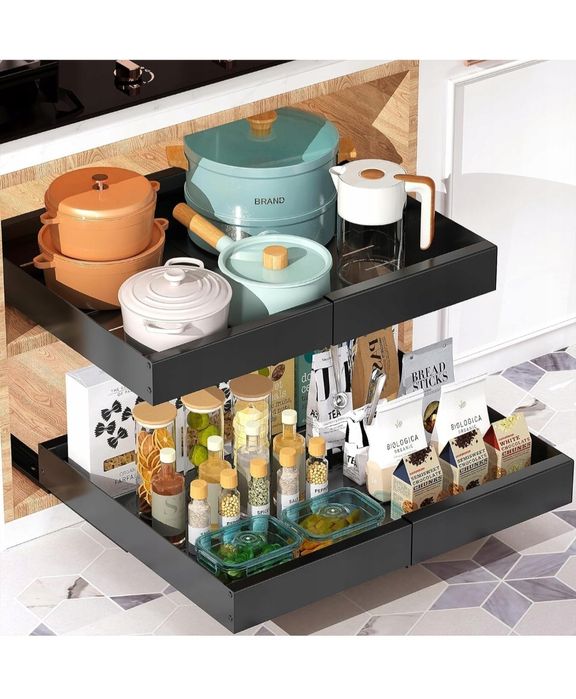 Nowa Wysuwana Szuflada Organizer Szafki Kuchennej bez wiercenia cargo