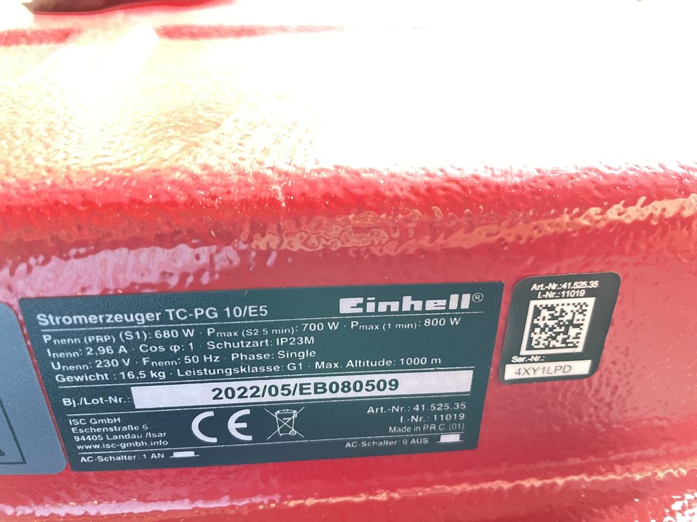 Генератор бензиновый Einhell TC-PG 10 / E5