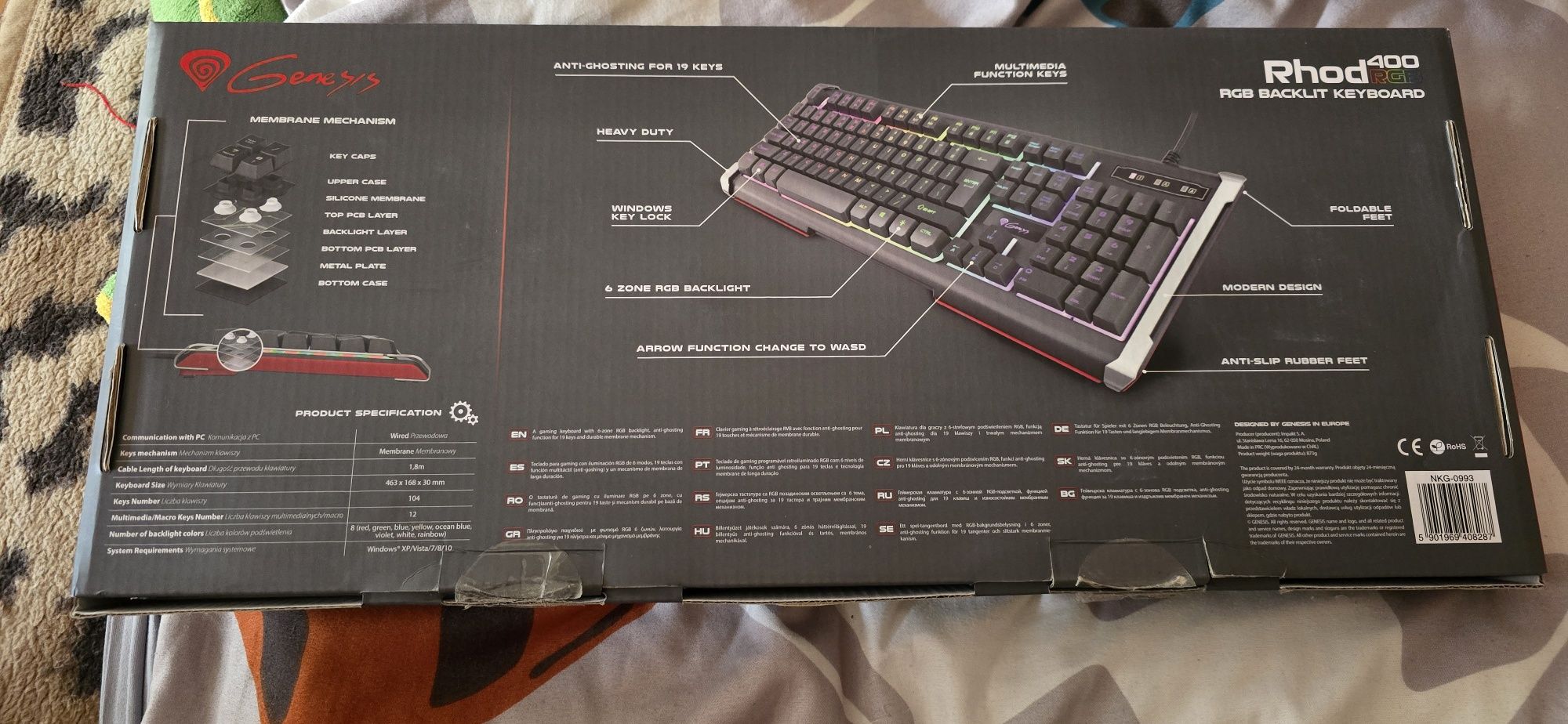 Sprzedam klawiaturę gemingową Genesis Rhod 400 RGB