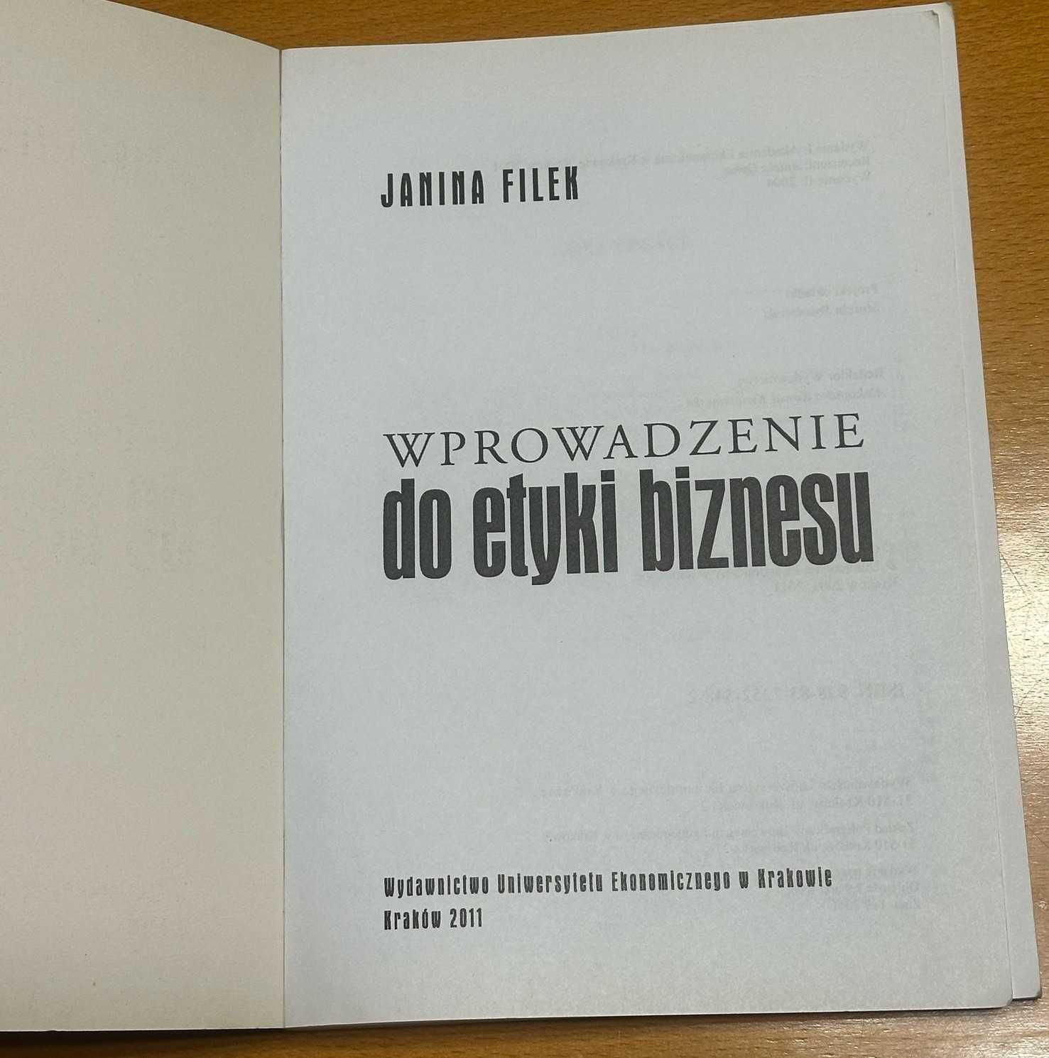 Janina Filek - Wprowadzenie do etyki biznesu