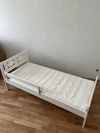 Łóżko dziecięce IKEA KRITTER z dnem barierką materacem ochraniaczem