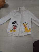 110/116 koszula biała chłopięca świąteczna disney mickey pluto