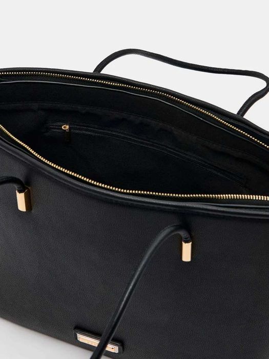 Nowa duża torba torebka damska czarna shopper Mohito