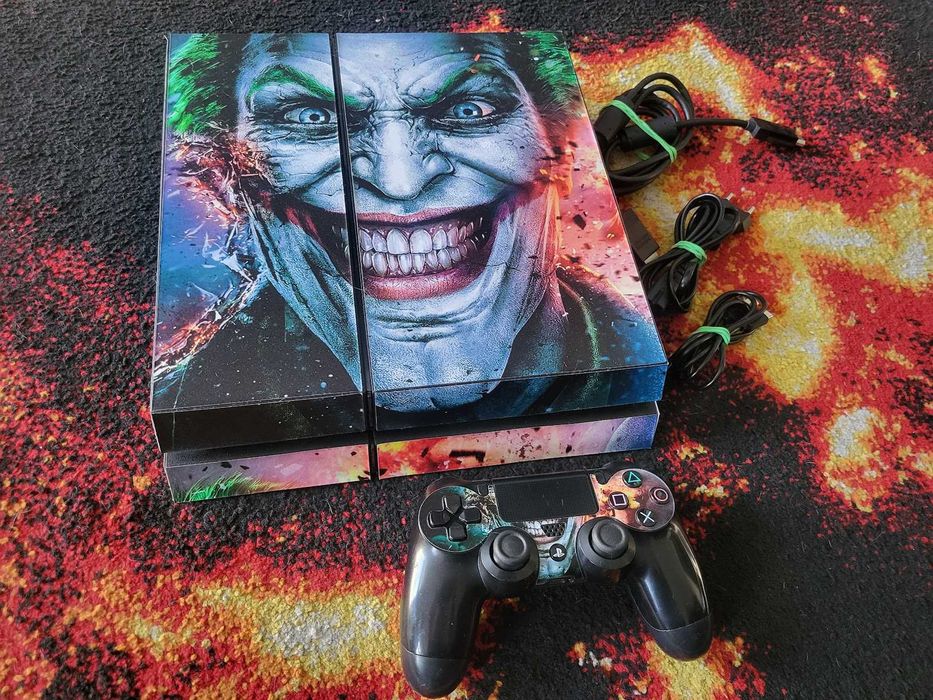 Playstation 4 PS4 1TB, Pad, Okablowanie (Motyw Joker), Skup/Sprzedaż