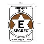 Naklejka SEGREC E - Odpady BIO 24x18cm na kosze do segregacji