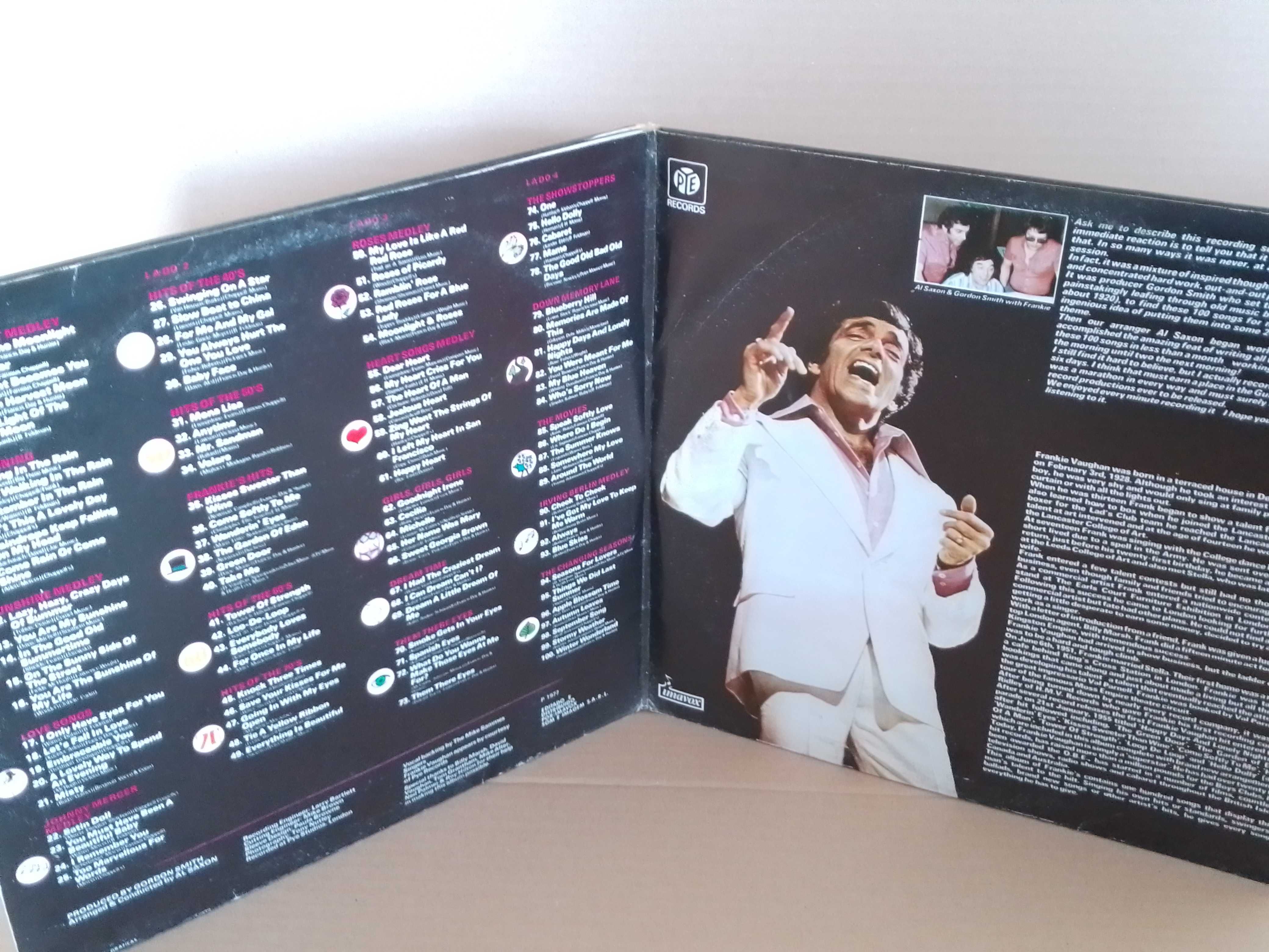 Frankie Vaughan -Álbum duplo de vinil "100 Golden Greats"