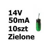 Żarówka miniaturowa zielona 3x7mm 14V 50mA 10szt