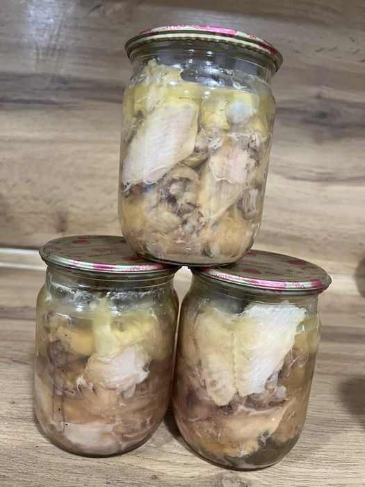 Тушонка з автоклаву курина та рибна