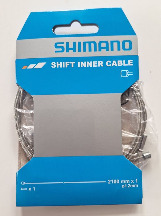 Linka przerzutki Shimano 1.2x2100mm + aluminiowa końcówka linki