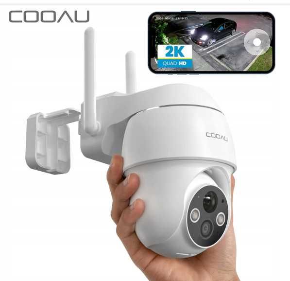 Kamera zewnętrzna obrotowa COOAU Q02 2K 4xZOOM