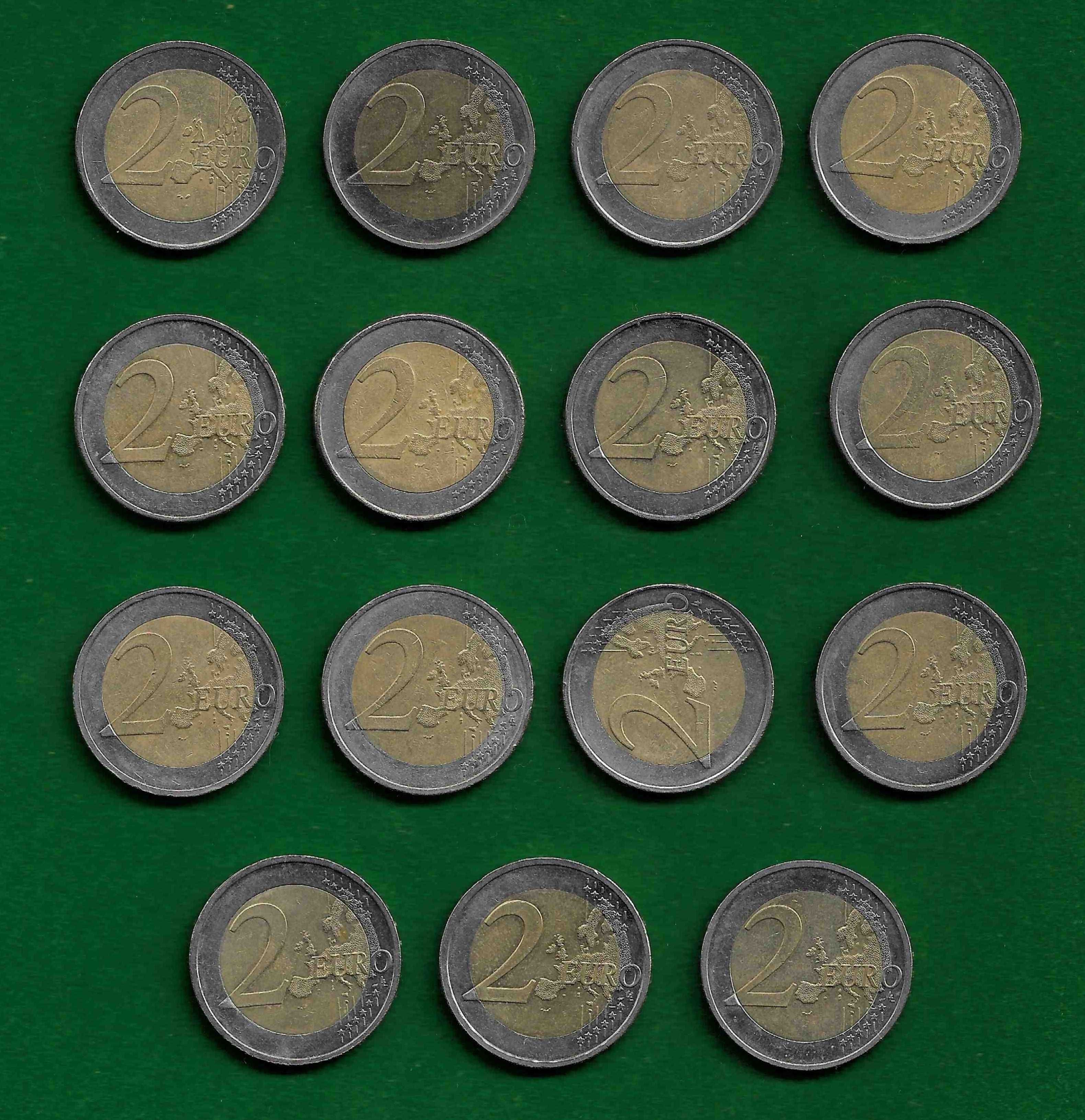 18 Moedas Comemorativas de 2 Euros - ALEMANHA