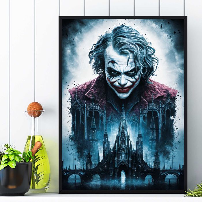 plakat filmowy joker batman, obraz do salonu grafika z filmu batman