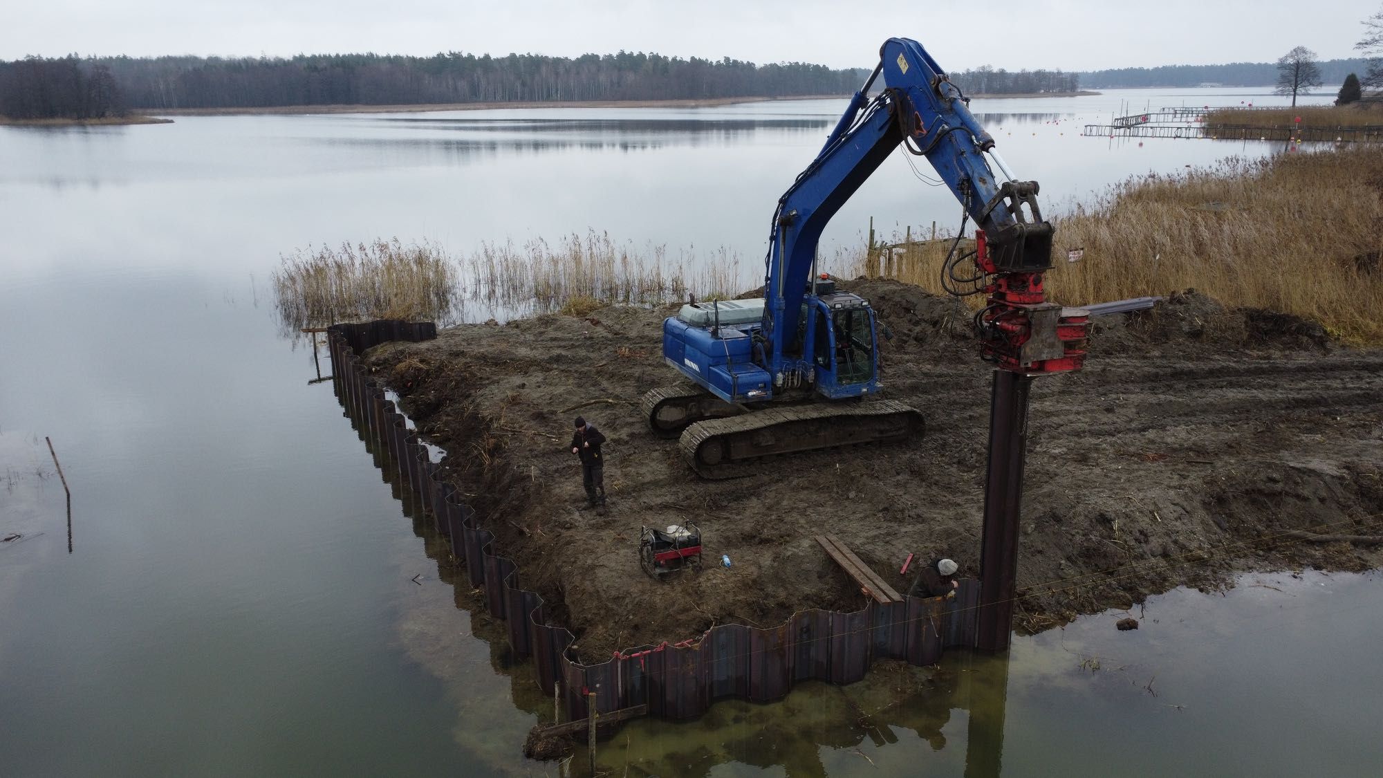 Pogłębiarka ,pogłębianie koparka pływająca, koparka na pontonach