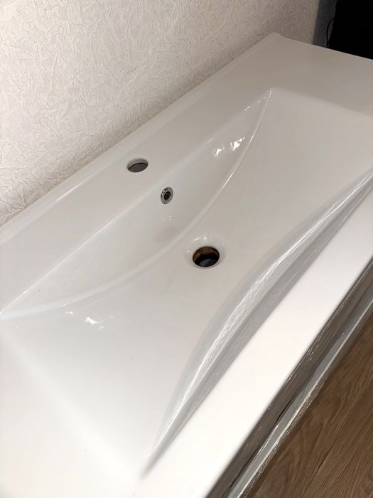 Тумба Палермо 100-U з умивальником Su-100 біла