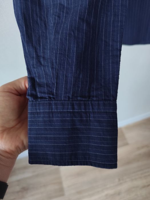 Massimo Dutti S koszula granatowa w paski, męska