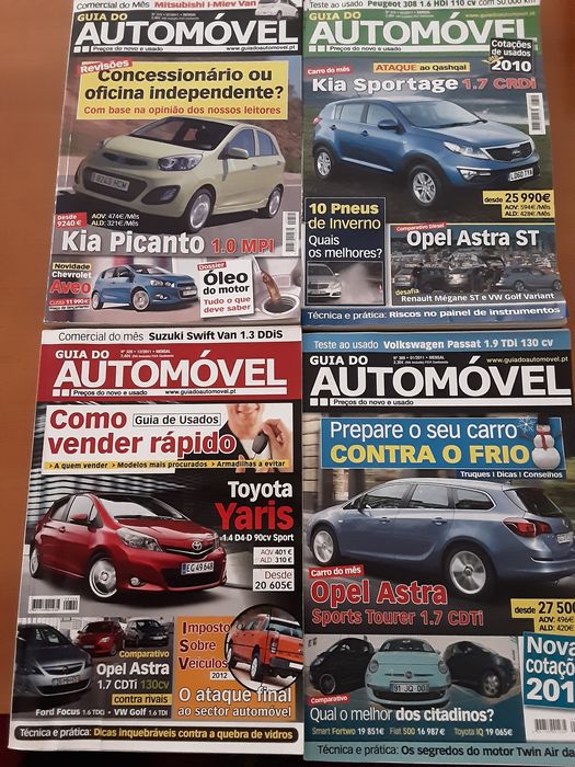 Revistas Guia do Automóvel de 2004 a 2012