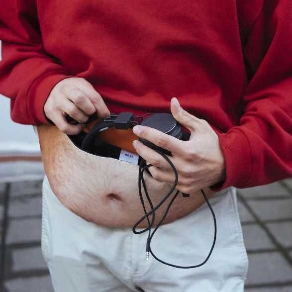 WYJĄTKOWA Nerka Torba Wykonana Na Wzór Piwnego Brzucha Skóra PU