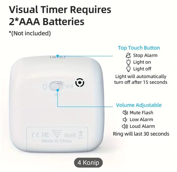 Візуальний таймер з малюнком дракончика