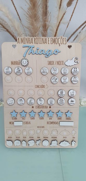 Quadro Rotinas e Emoções Personalizado