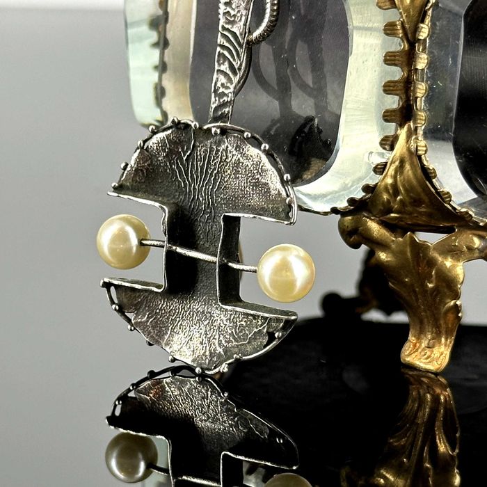 Srebro - Srebrna secesyjna przywieszka ok. 1910 rok - próba srebra 835