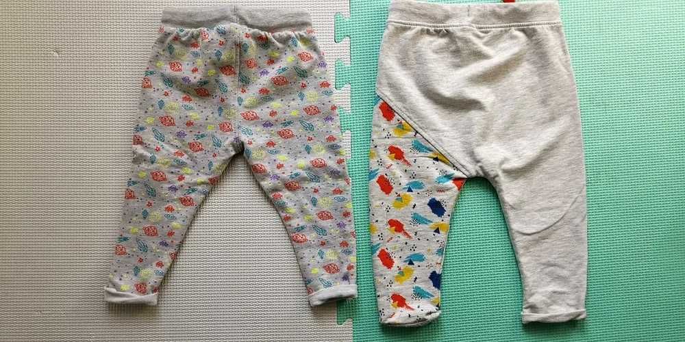5 10 15 spodenki 74 spodnie komplet 2 sztuk joggery szare