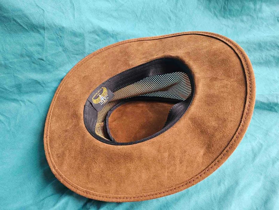 ковбойська шляпа кожа 100% ориг H1H Hanschel hat co USA коричнева р-рL