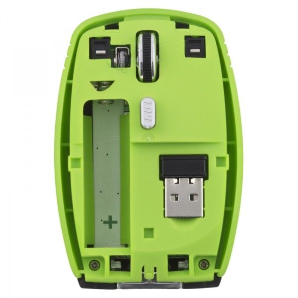 Mysz bezprzewodowa2.4GHZ 4D OPT. USB CHARGER zielona