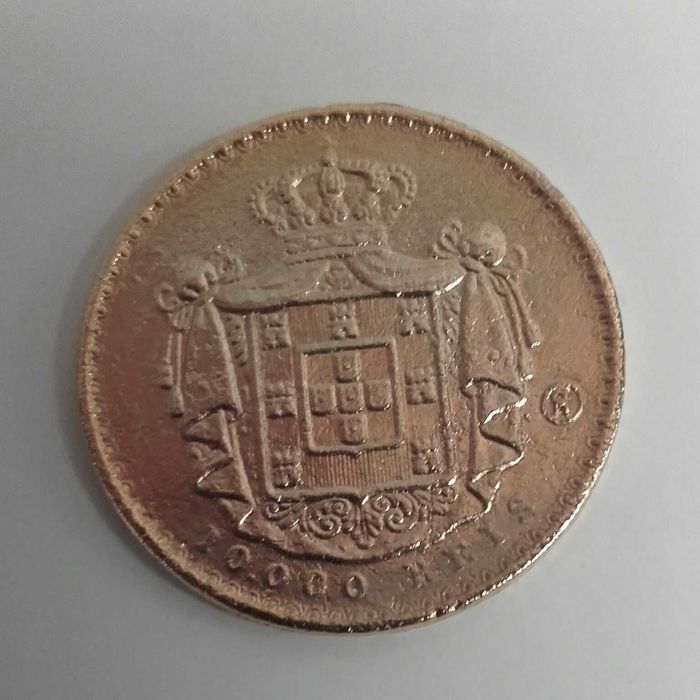 Moeda 10000 réis . D.Luís 
1. Anno 1884.Réplica autorizada.