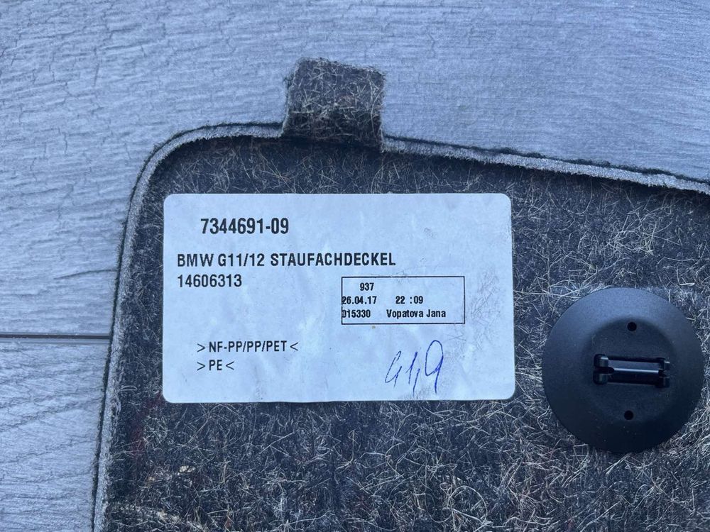 Крышка, заглушка аптечки багажника для BMW g11 g12 7344691