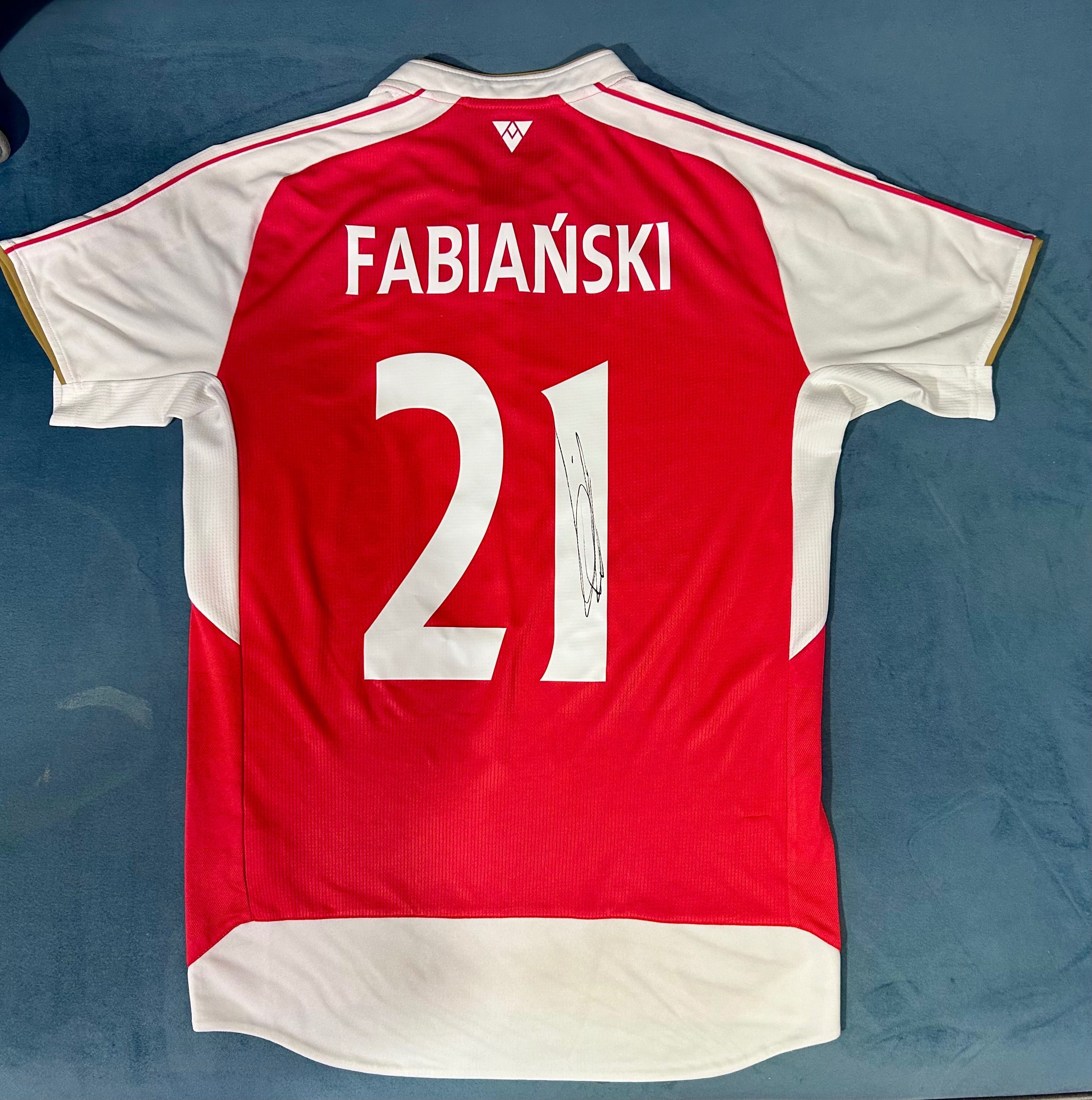 Koszulka Arsenalu z autografem Łukasza Fabiańskiego