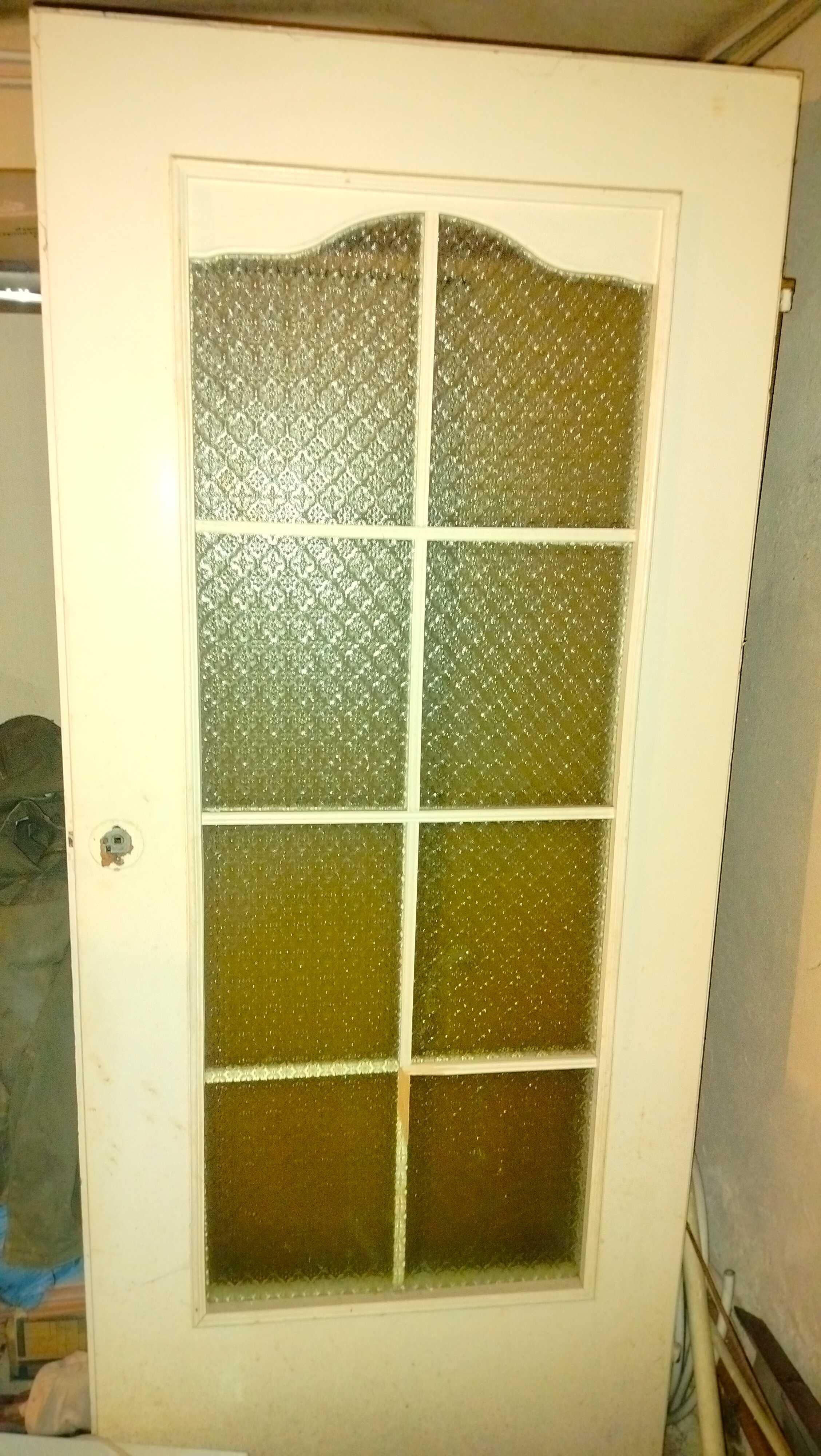 Drzwi wewnętrzne do pokoju białe/kremowe 85/200 cm