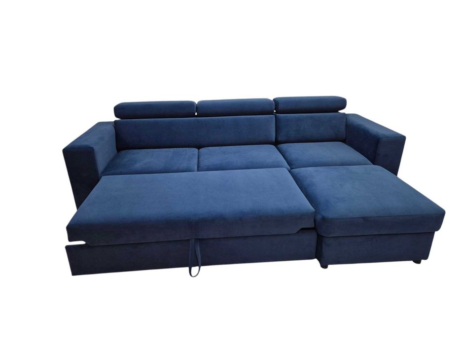 Sofa Kanapa Narożnik  na wymiar z funkcją spania i pojemnikiem