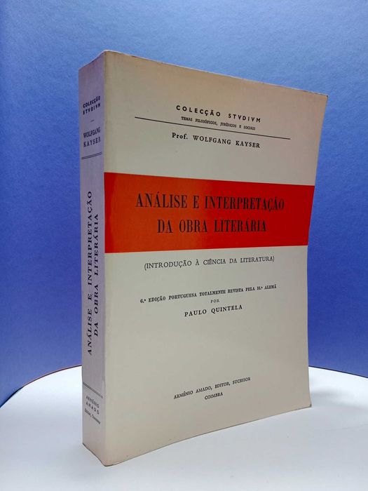 "Análise e Interpretação da Obra Literária" - de Prof. Wolfgang Kayser