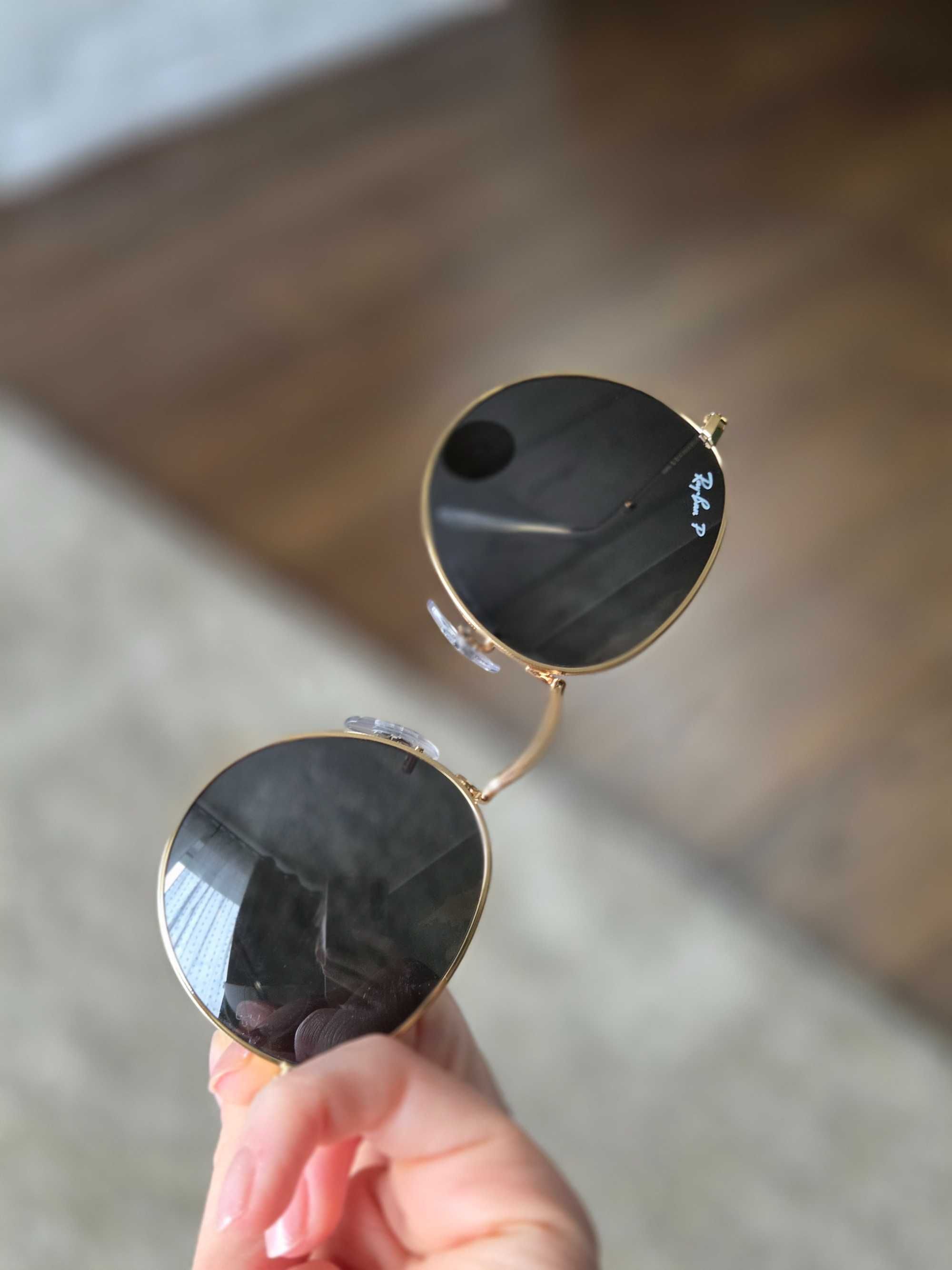 Ray Ban RB 3447 round metal 50x21 polaryzacja