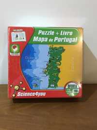 Puzzle + Livro Mapa de Portugal Science4you NOVO
