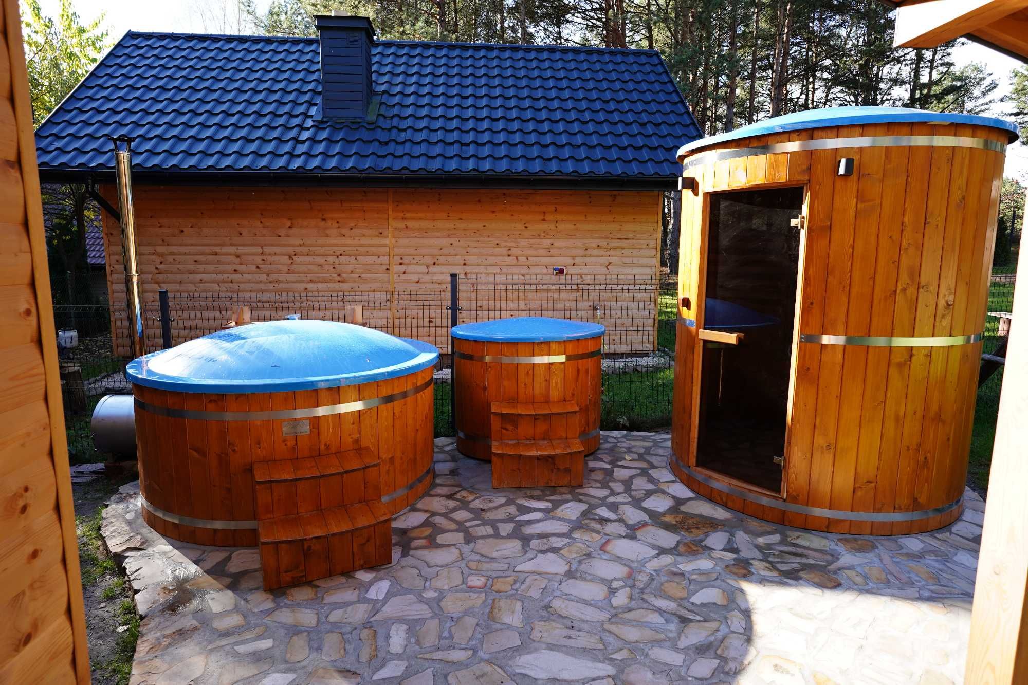 Sauna ogrodowa, harvia, beczka, spa ogrodowe premium, ocieplona