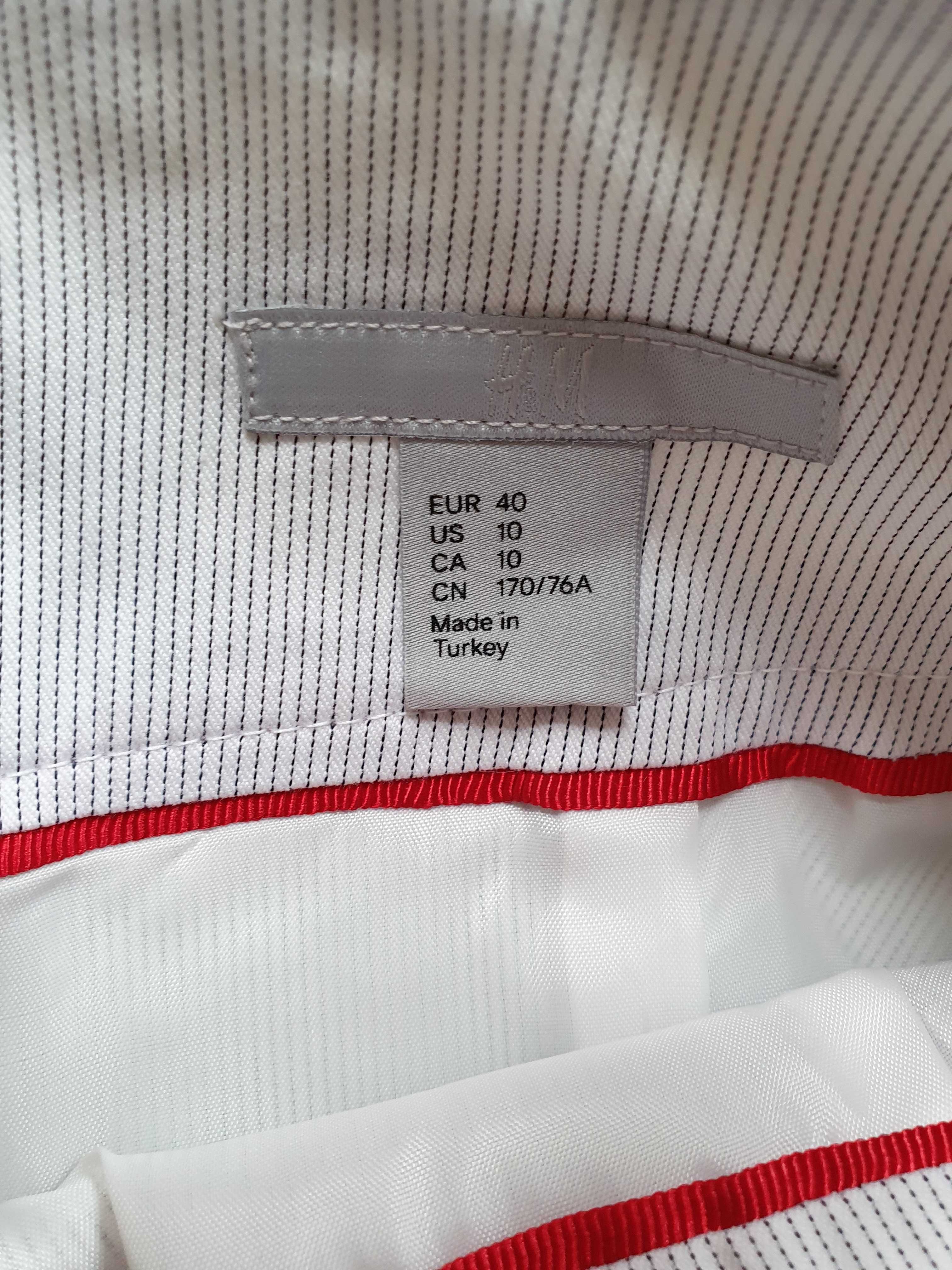 Spódnica biała ołówkowa w niebieskie paski rozmiar 38 40 L H&M