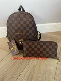 Nowy zestaw Louis Vuitton , plecak + portfel.