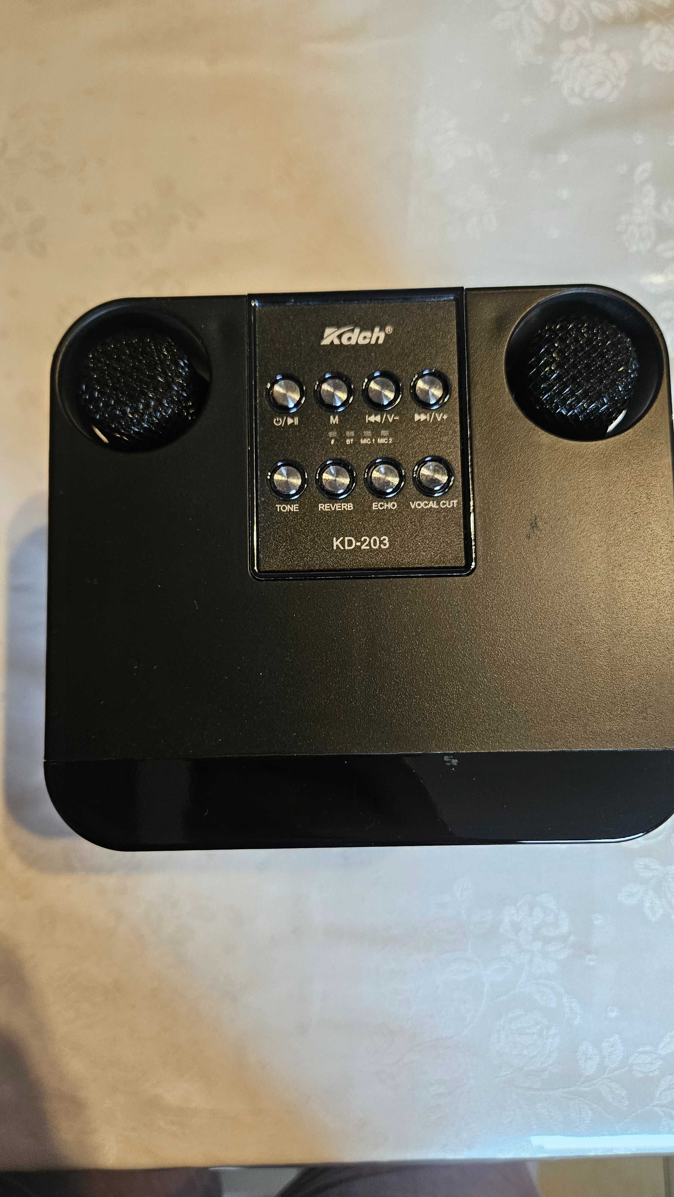 Karaoke – przenośny głośnik Bluetooth + 2 mikrofony