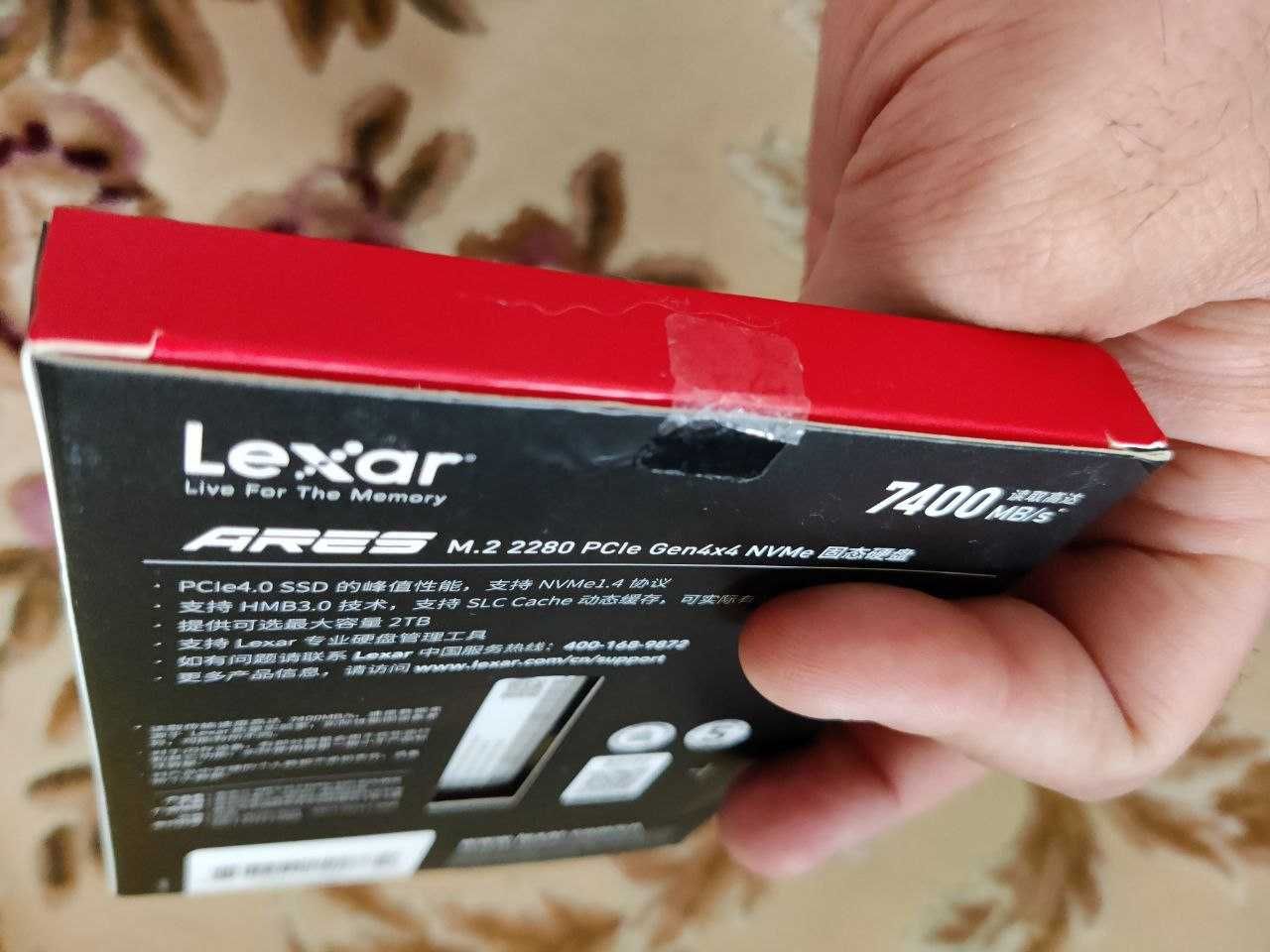 SSD M.2 2280 NVMe Lexar Ares 1 Tb и 2 Tb PCIe 4.0x4 7400/6500 Mb/s