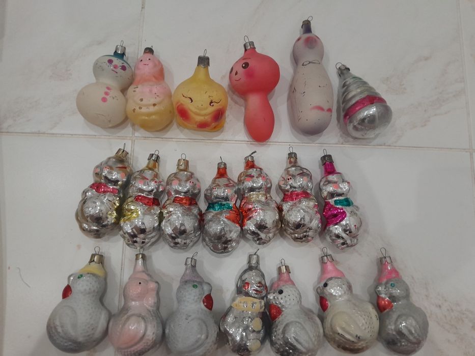 Бусы на елку Стеклярус Елочные игрушки СССР  новорічні іграшки