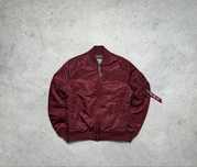 Мужская Курточка Бомбер Alpha Industries С Лентой Бордовый Ориг S-M