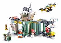 KLOCKI sluban BAZA RATUNKOWA skuter samolot city  251 el. KOMP. Z LEGO